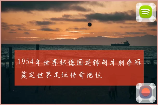 1954年世界杯德国逆转匈牙利夺冠 奠定世界足坛传奇地位